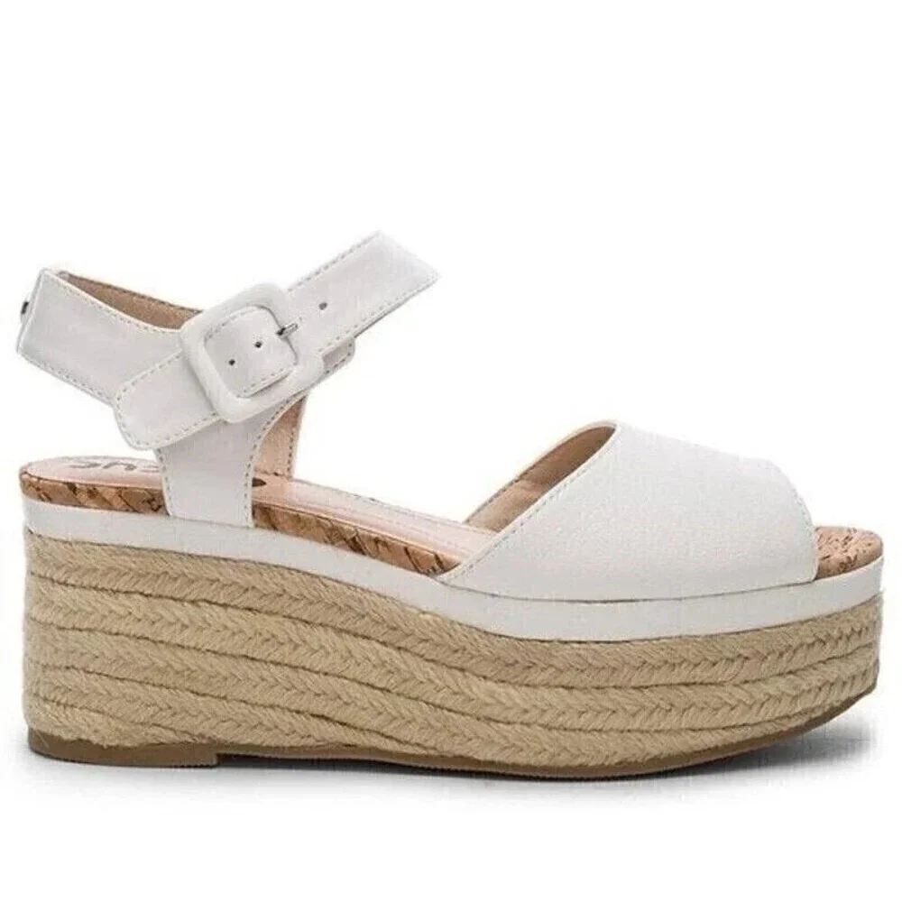 Circus By Sam Edelman Women's  Warren Platform Sandal White/Natural 9.5 EUR 39.5